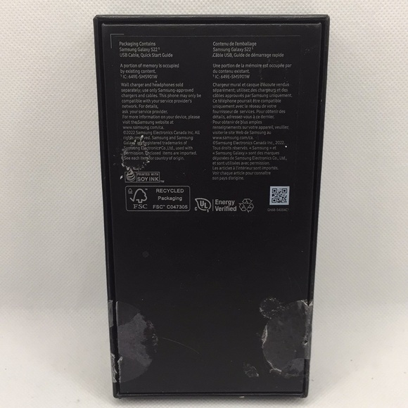 Empty Box Only For Samsung Galaxy S22 Smartphone - Picture 4 of 9